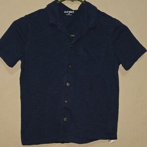 Old Navy Men’s Dark Navy Short-Sleeve Button-Down Shirt